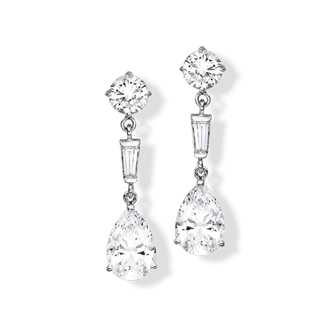 Buy Sterling Silver pear drop earrings Online - MeerMankaa