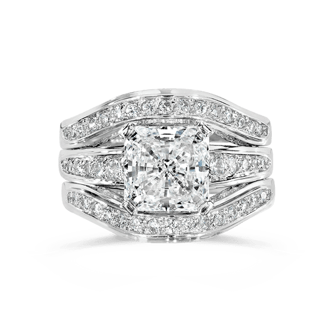 Princess Cut 2.0 Carat, 14K Wedding Ring Set