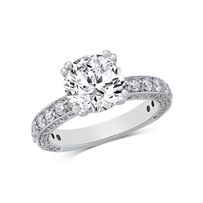 High Quality Platinum Cubic Zirconia Rings Online from Birkat